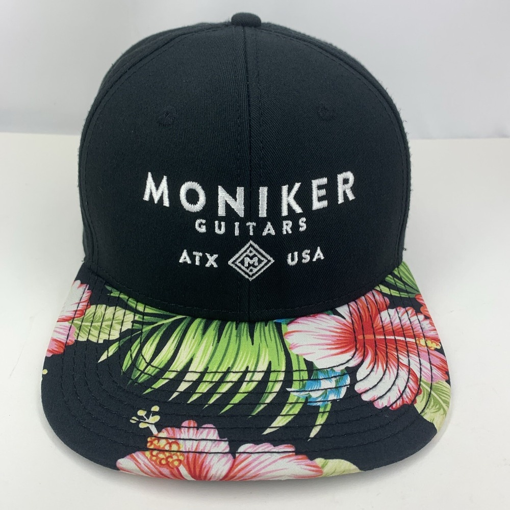 Moniker Guitars ATX USA Hat Austin Texas Black Floral Snapback OSFM Otto Cap
